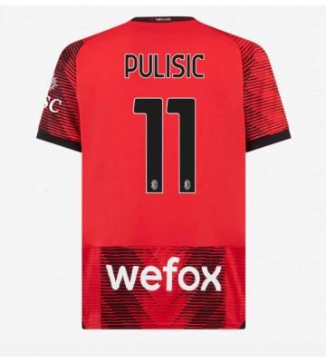 AC Milan Christian Pulisic #11 Koszulka Podstawowych 2023-24 Krótki Rękaw